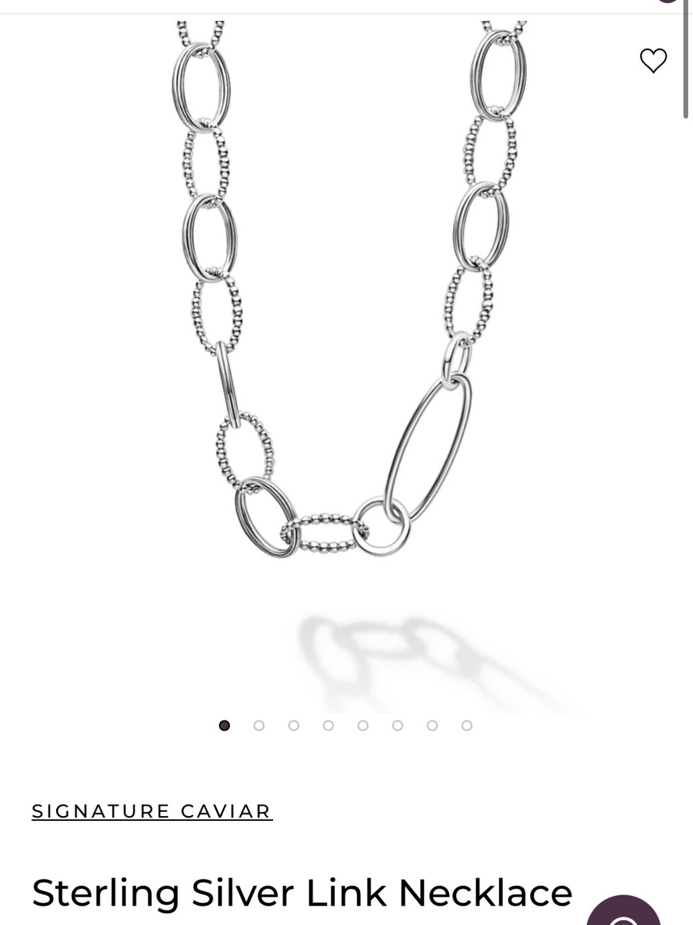Signature Silver Mixed Link Necklace - Picture 4 of 7